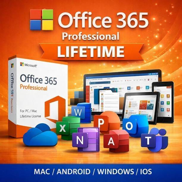 MICROSOFT Office 365 For Andriod/Mac/Ios/Windows Lifetime License For 5 Devices
