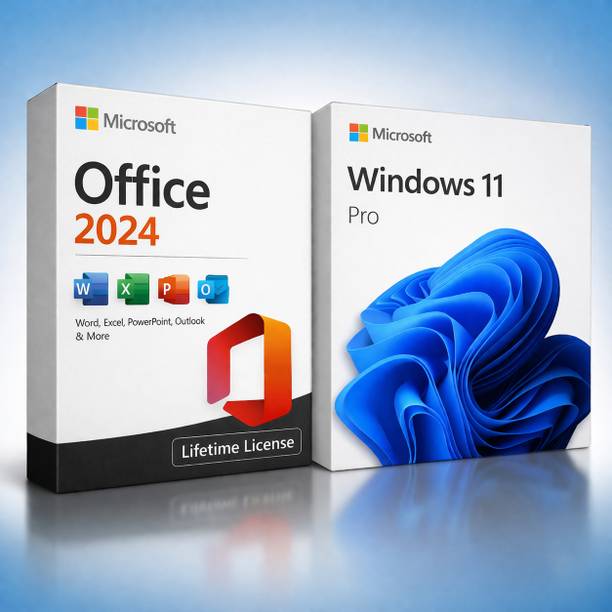 MICROSOFT Office 2024 Professional Plus Windows 11 Professional Combo Both Lifetime