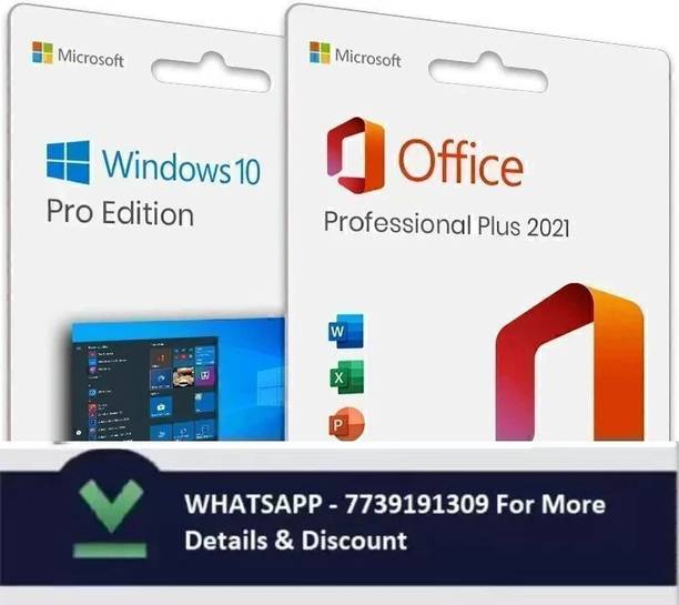 MICROSOFT Windows 10 Pro & Office Professional Plus 2021 (1 PC, Lifetime Validity)