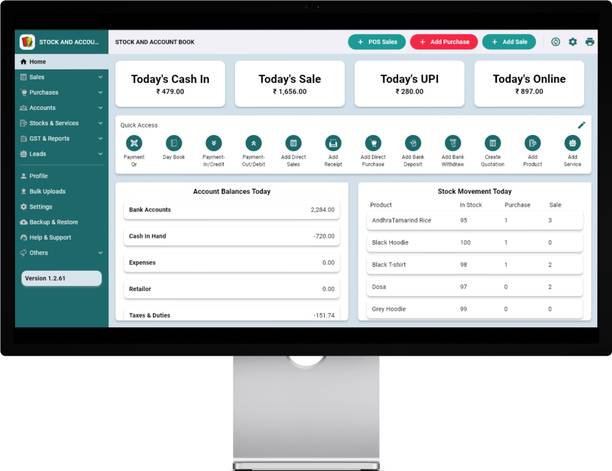 Stock And Account Book Best Billing, Accounting And Inventory Management Software | POS Software