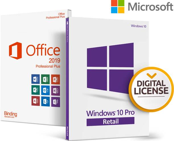 MICROSOFT Office Professional Plus 2019 & Windows 10 Pro (1 User/PC, Lifetime Validity)