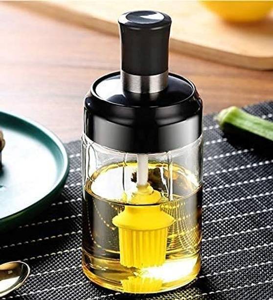 d global Glass Food Storage Jar with Brush for Ghee, Butter, Oil Jar Round Pastry Brush SILICON Round Pastry Brush