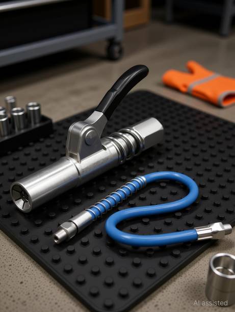 HASTHIP Gun Coupler Quick Lock and Release Grease with 12 Flex H Manual Sprayer