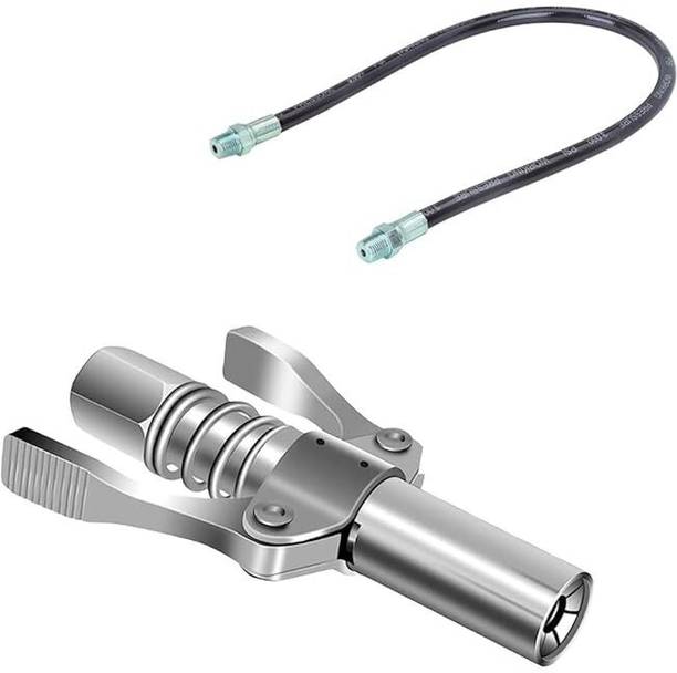 GMS Spares Grease Gun Coupler 12000 PSI with 30cm Hose Compatible with All Grease Gun Manual Sprayer