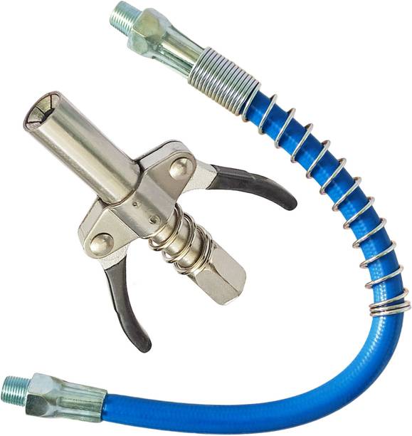 Inditrust 1pc Double Handle Grease Gun Coupler 1/8" NPT 10000PSI & 1pc Hose Pipe Manual Dispenser