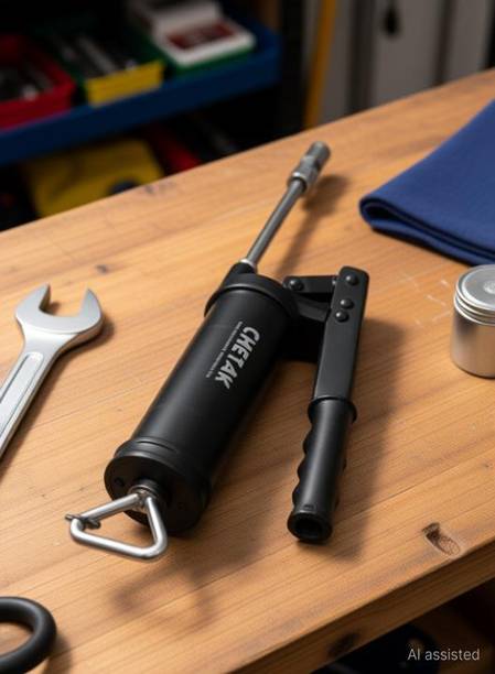 Chetak Lever type Steel Grease Gun (1000 Gram) with Coupler and Extension Manual Pump