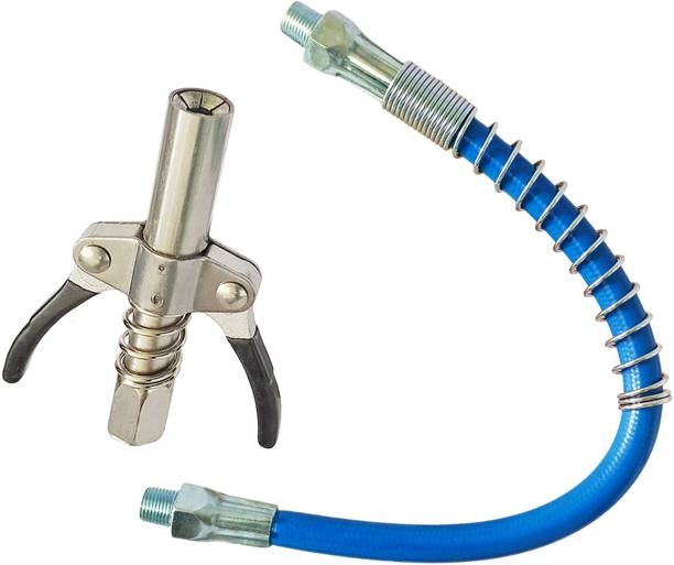 DUMDAAR Grease Gun Coupler Lock Nozzle 1/8" NPT 10000PSI with Hose Pipe Manual Dispenser
