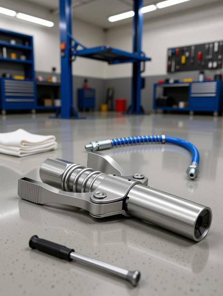 Zorbes Grease Gun Coupler Strong Lock Release Grease Coupler Grease Gun Fitting Manual Sprayer
