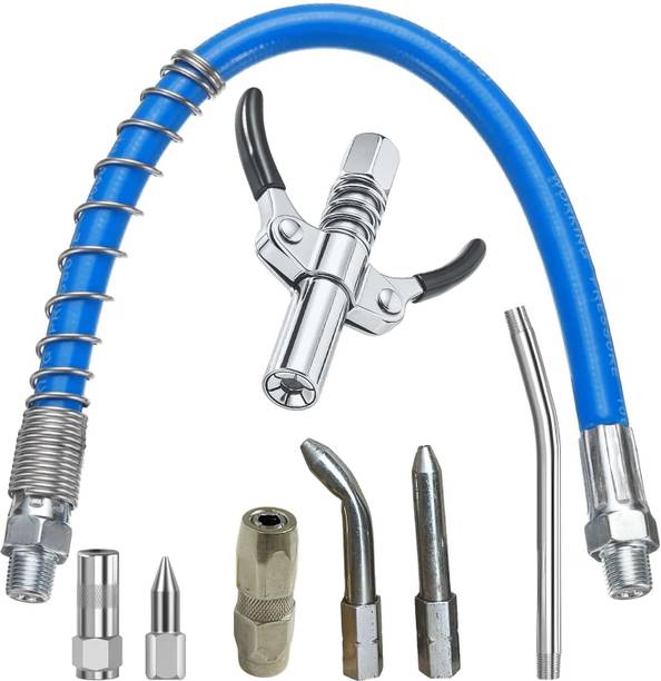 Inditrust Grease Gun Coupler 10000 PSI with 30 cm Flexible Hose Pipe Manual Dispenser