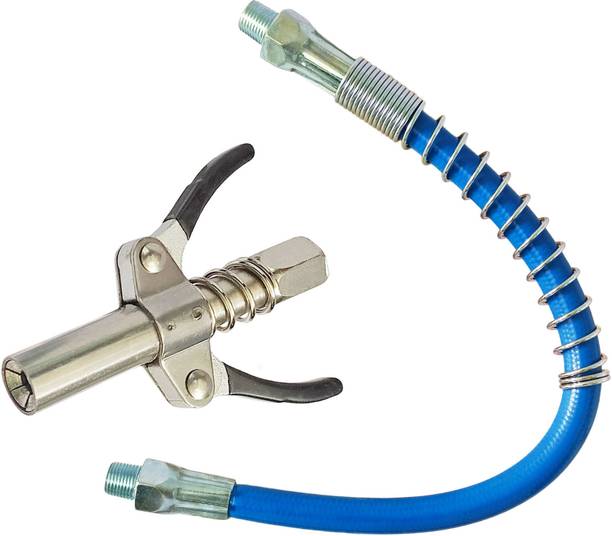 Inditrust Grease Gun Coupler Lock Nozzle 1/8" NPT 10000PSI & Hose Pipe Manual Dispenser