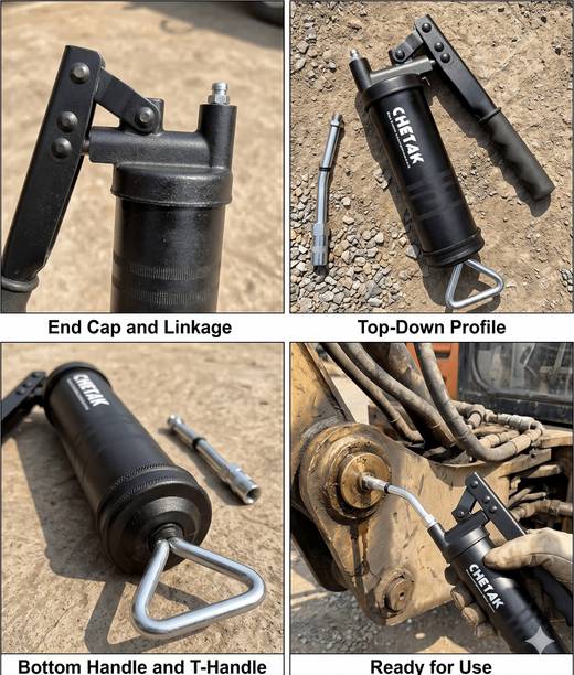 Chetak Lever type Steel grease gun (500 Gms ) complete with coupler and extension Manual Pump