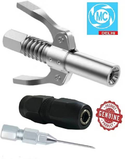 MANDC Grease Gun 4 Jaw Adaptor Black, Grease Gun Coupler, Needle Tip Manual Dispenser