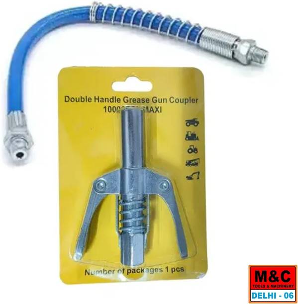 MANDC GGCS06 10000 PSI Grease Gun Coupler Quick Lock Release wth 12 Inch Hose Pipe Electro Mechanical Sprayer