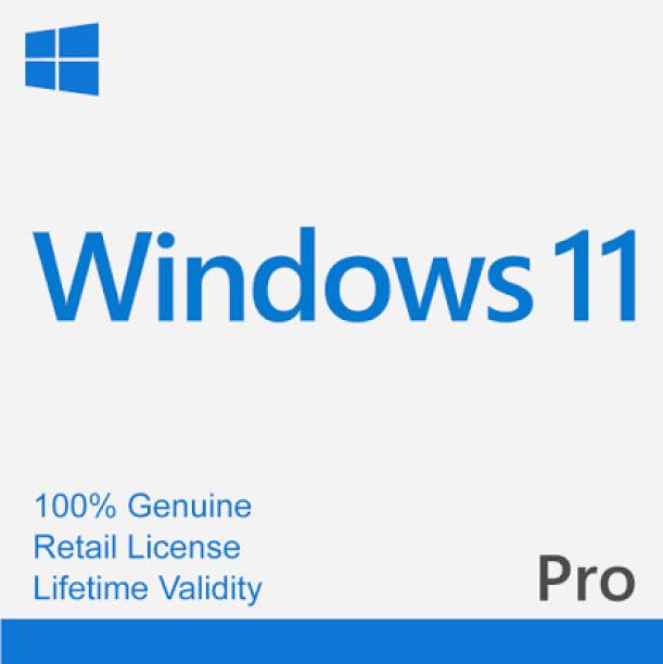 MICROSOFT Windows 11 Professional (1 User/PC, Lifetime Validity) 64/32 Bit - Retail License (New)