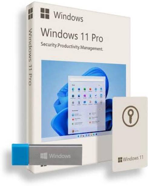 MICROSOFT Windows 11 Professional Box FPP USB 3.0 Retail Pack Latest (1 User, Lifetime) 64/32 Bit