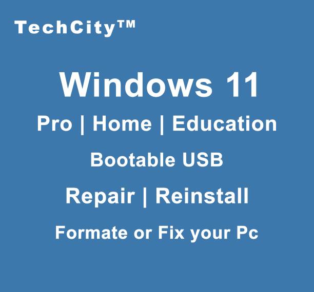 techcity Windows 11 Pro Bootable USB Pro/Home/Education...