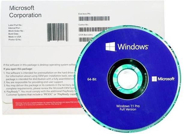 MICROSOFT Windows 11 Professional oem dvd pack Lifetime validity 64 bit