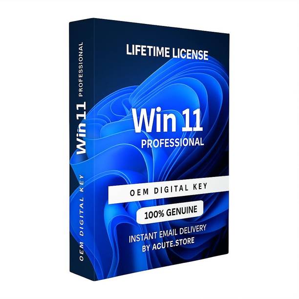 ACUTE.STORE Window 11 Professional Product License Key (1 User/PC, Lifetime Validity) | 2025 Edition | 32/64bit