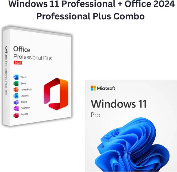 MICROSOFT Windows 11 Pro & Office Professional Plus 2024 Combo Both License Lifetime ( Updated )