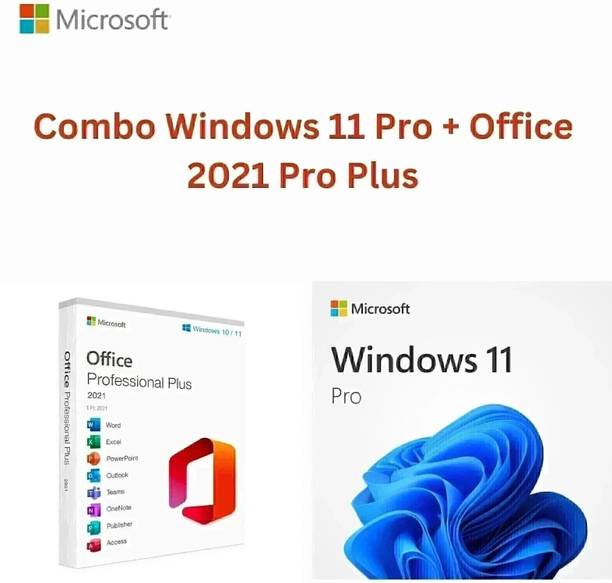 MICROSOFT Combo Office 2021 + Windows 11 Pro Both Lifetime ( 32/64 ) Both Support