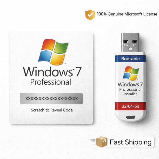 Gamework Windows 7 Professional on USB Pendrive (Bootable) Microsoft Windows 7 Professional Operating System x32 x64
