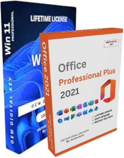 ACUTE.STORE Window 11 Professional + Professional Plus 2021 Combo Pack | 1 User/Pc Lifetime Validity | Unlimited Reinstallation (Quick Delivery) | 32/64 bit