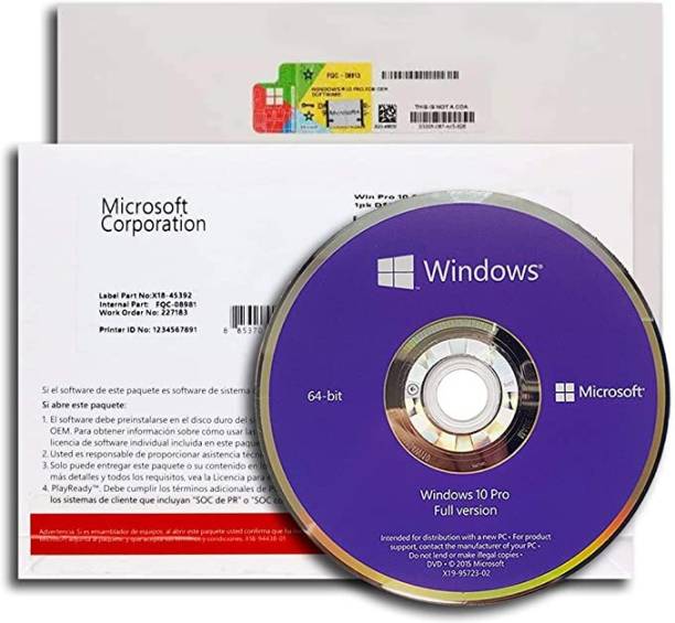 MICROSOFT Windows 10 Professional (1 User, Lifetime Val...