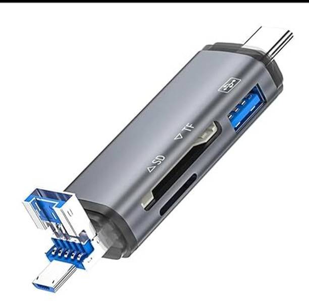 ALRITO OTG Card Reader and Hub with Type-C, USB, Micro USB Ports For mobile, Laptop, pc Card Reader