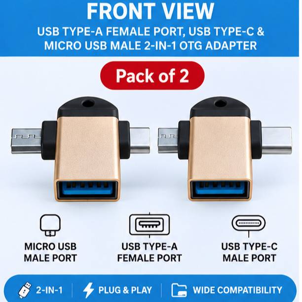 BONTECH Micro USB, USB Type C, USB OTG Adapter