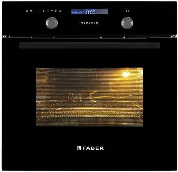 FABER 82-Litre Oven Toaster Grill OTG Built-in oven with 11 Functions & Rotisserie Air frying FBIO 82L 11F AF BK, Black