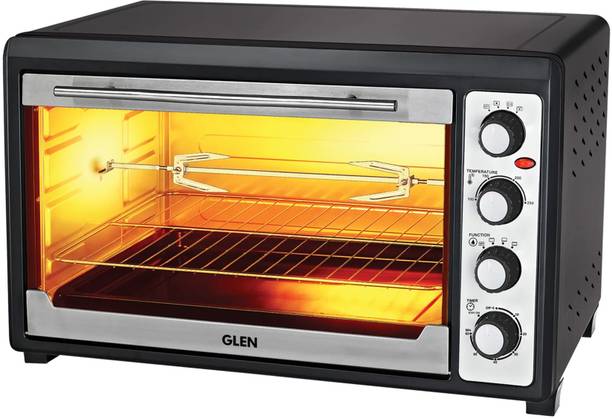 Glen 60-Litre OTG Rotisserie Convection Fan Capillary Thermostat 5060 Oven Toaster Grill (OTG) (Black)