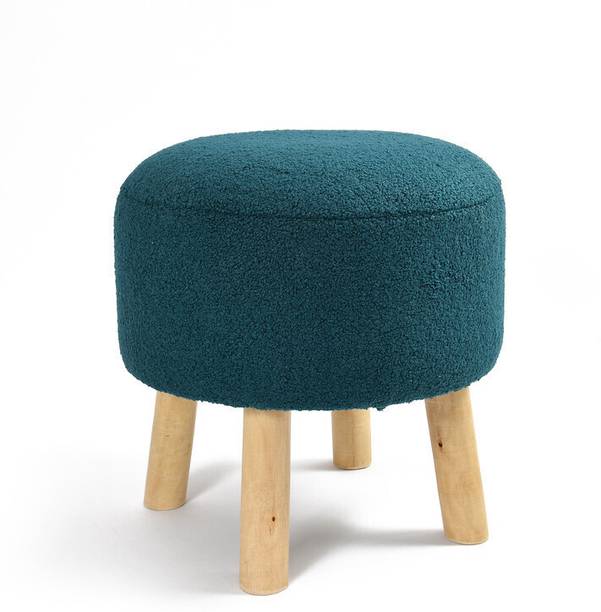 Brown Wood Foam Standard Ottoman