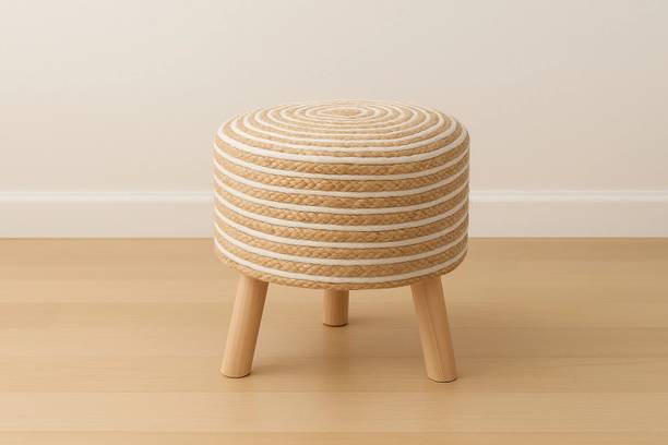 subhani Solid Wood Standard Ottoman