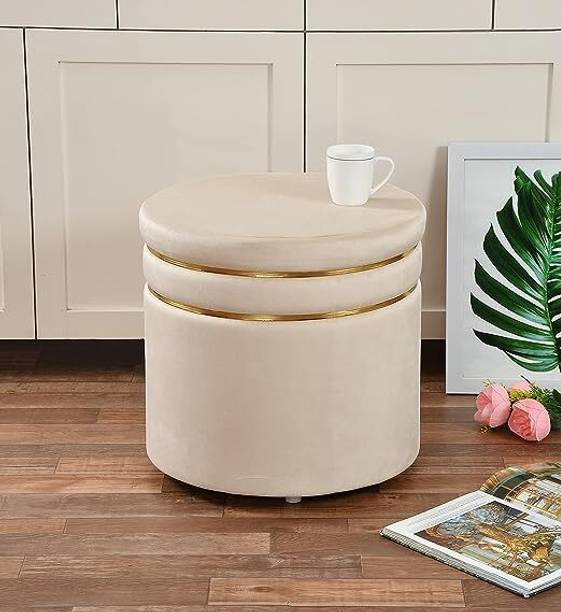 Unique Creation Handicrafts Solid Wood Pouf