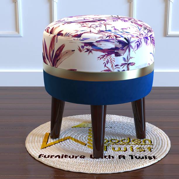 WoodenTwist Fabric Cube Ottoman