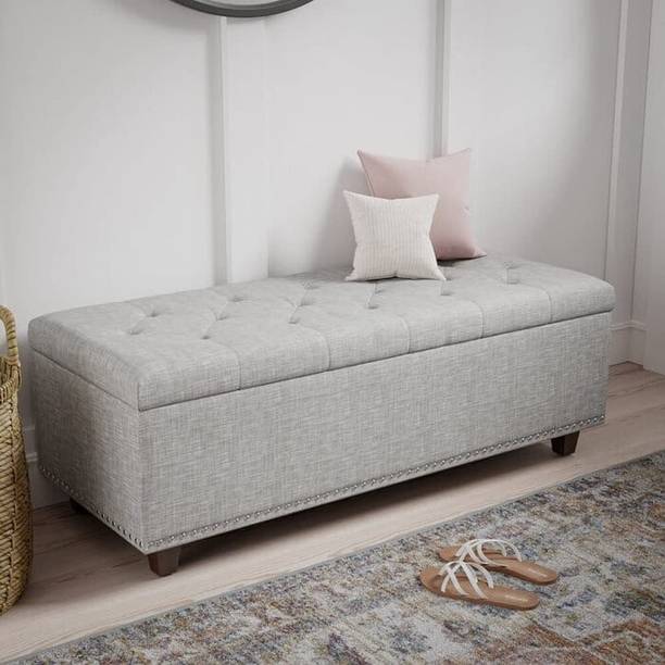 woodmania Fabric Standard Ottoman