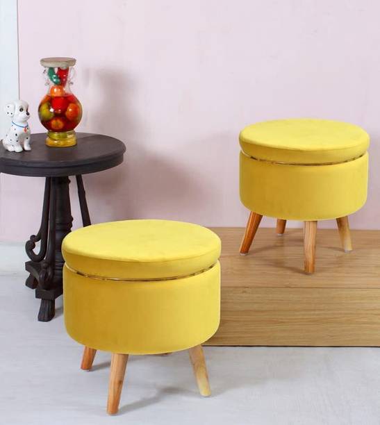 ganiwood Pouf for Office Home Decoration & Dressing Table, 16x16x18 Inch, Combo Stool