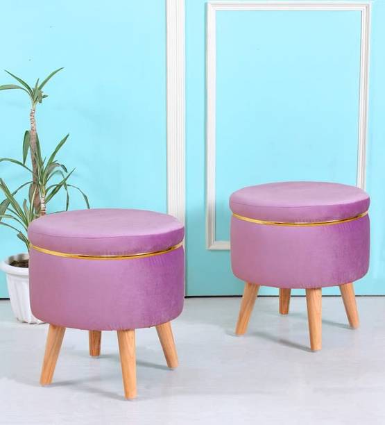 ganiwood Pouf for Office Home Decoration & Dressing Table, 16x16x18 Inch, Combo Stool