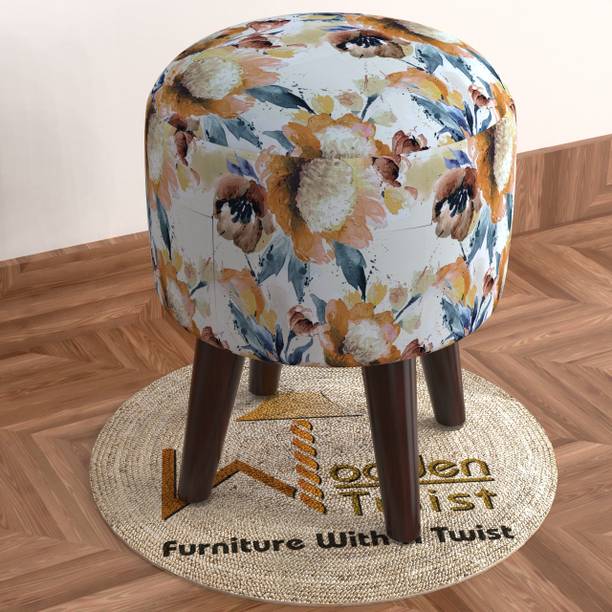 WoodenTwist Fabric Pouf