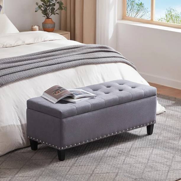 Adorn Homez Fabric Cocktail Ottoman