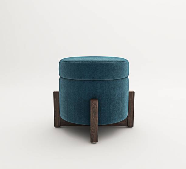 Horizontal Eight Solid Wood Pouf