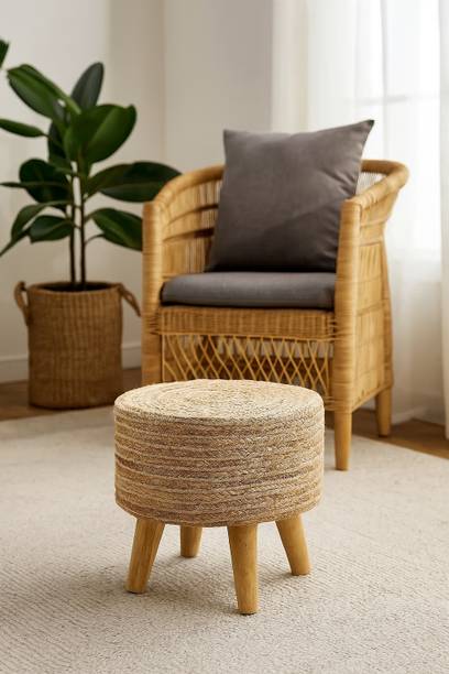 subhani Solid Wood Standard Ottoman