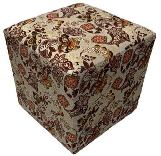 Pouffy Solid Wood Standard Ottoman