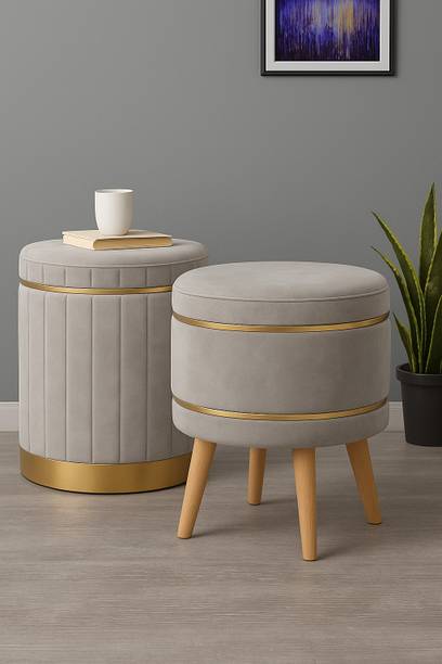 decorly Solid Wood Standard Ottoman