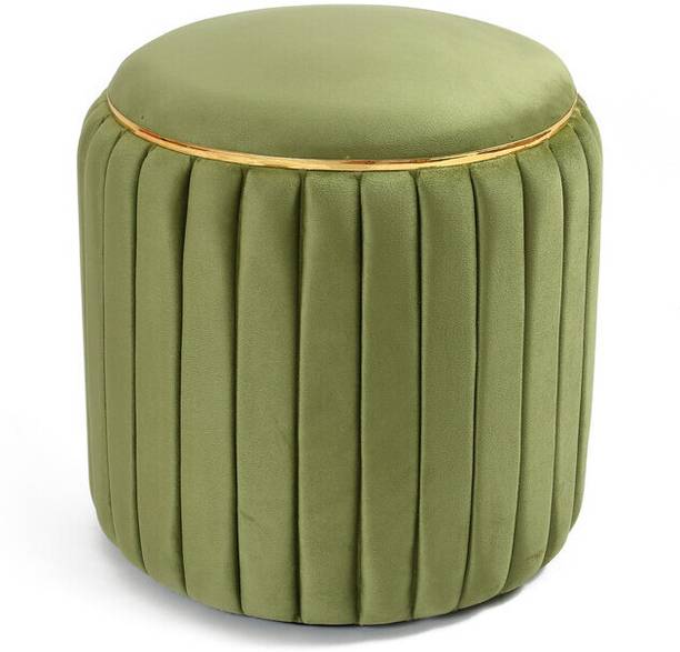 Brown Wood Foam Standard Ottoman