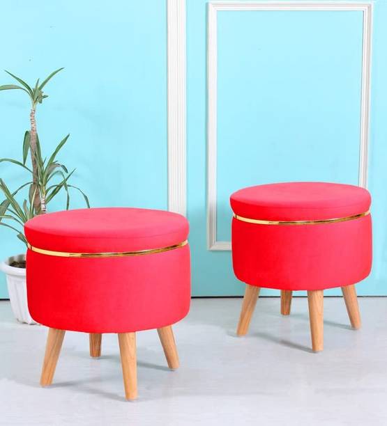 ganiwood Pouf for Office Home Decoration & Dressing Table, 16x16x18 Inch, Combo Stool