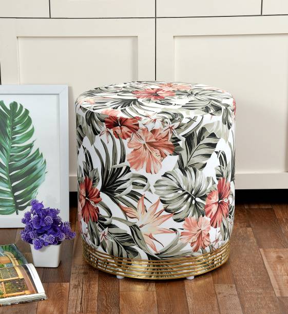 RIANCE CREATIONS Solid Wood Standard Ottoman