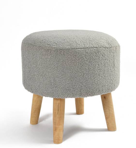 Brown Wood Foam Standard Ottoman