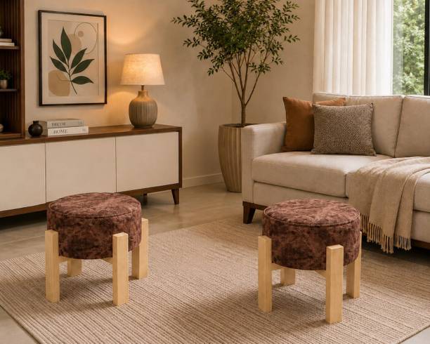 Talha ArtCraft Solid Wood Standard Ottoman
