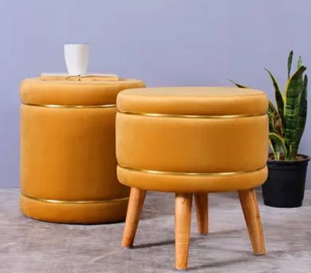decorly Solid Wood Standard Ottoman